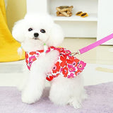 Bow Puppy Princess Dress with D-Ring Soft Mesh Adjustable Pet Dress Dog Harness Pet Clever 