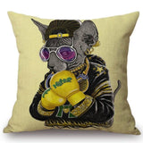 Boxing Cat Pillow Cover Cat Design Pillows Pet Clever 2 