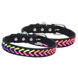 Braided Leather Padded Dog Collar Artist Collars & Harnesses Pet Clever 