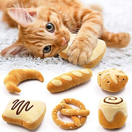 Bread Catnip Toys Kitten Interactive Toys for Cat Cat Pet Clever 