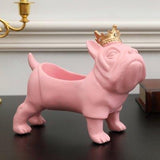 Bulldog Figurine Key Organizer Home Decor Dogs Pet Clever Pink 