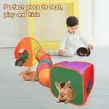 Bunny Tunnels & Tubes Collapsible Rabbit Hideout Hamster Pet Clever 