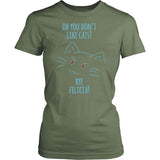 Bye Felicia Cat Shirt Design T-shirt teelaunch District Womens Shirt Fresh Fatigue XS