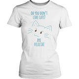 Bye Felicia Cat Shirt Design T-shirt teelaunch District Womens Shirt White XS