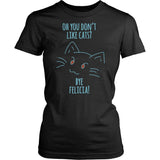 Bye Felicia Cat Shirt Design T-shirt teelaunch District Womens Shirt Black XS