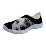 Canvas Design 3D Dog Prints Woman Breathable Shoes Dog Design Footwear Pet Clever 17 5 