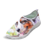 Canvas Design 3D Dog Prints Woman Breathable Shoes Dog Design Footwear Pet Clever 13 5 