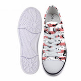 Casual Canvas Women Sneaker Cat Pattern in Stripes Shoes Cat Design Footwear Pet Clever 