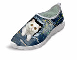 Casual Cat Printed Air Mesh Shoes Cat Design Footwear Pet Clever 1 