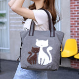 Casual Cute Lady Cat Design Shoulder Bags Cat Design Bags Pet Clever 