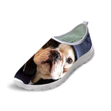 Casual Mesh Shoes 3D Cool Dog Printed Slip-on Dog Design Footwear Pet Clever 7 