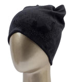 Casual Warm Velour Rhinestones Beanie Cat Design Accessories Pet Clever Black 