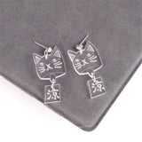 Cat Acrylic Drop Earrings Cat Design Accessories Pet Clever 