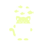 Cat and Fish Glow Wall Stickers Cat Design Accessories Pet Clever 