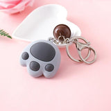 Cat Claw Keychain Cat Design Accessories Pet Clever Gray 