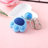 Cat Claw Keychain Cat Design Accessories Pet Clever Blue 