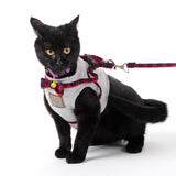 Cat Collar Adjustable Harness Leash British Style Cat Clothing Pet Clever 