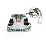 Cat Collar Adjustable Harness Leash British Style Cat Clothing Pet Clever Green XS 