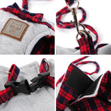 Cat Collar Adjustable Harness Leash British Style Cat Clothing Pet Clever 