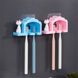 Cat Design Double Toothbrush Holder Home Decor Cats Pet Clever 