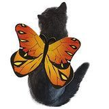 Cat Dog Butterfly Costume Wings for Halloween Party Decoration Dog Clothing Pet Clever Orange 