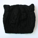 Cat Ear Beanie Hat Cat Design Accessories Pet Clever Black 