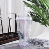 Cat Ear Drinking Cup Cat Design Accessories Pet Clever Clear 
