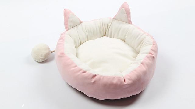 Cat Ear Shaped Pet Bed Dog Beds & Blankets Pet Clever pink M 