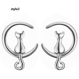 Cat Ear Stud Earrings Cat Design Accessories Pet Clever Style 3 