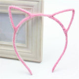 Cat Ears Hair Band Cat Design Accessories Pet Clever Rosy Pink 