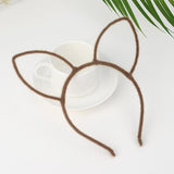 Cat Ears Hair Band Cat Design Accessories Pet Clever Light Brown 