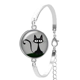 Cat Glass Convex Round Bracelet Cat Design Accessories Pet Clever 