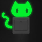 Cat Glow in the dark Sticker Cat Design Accessories Pet Clever 