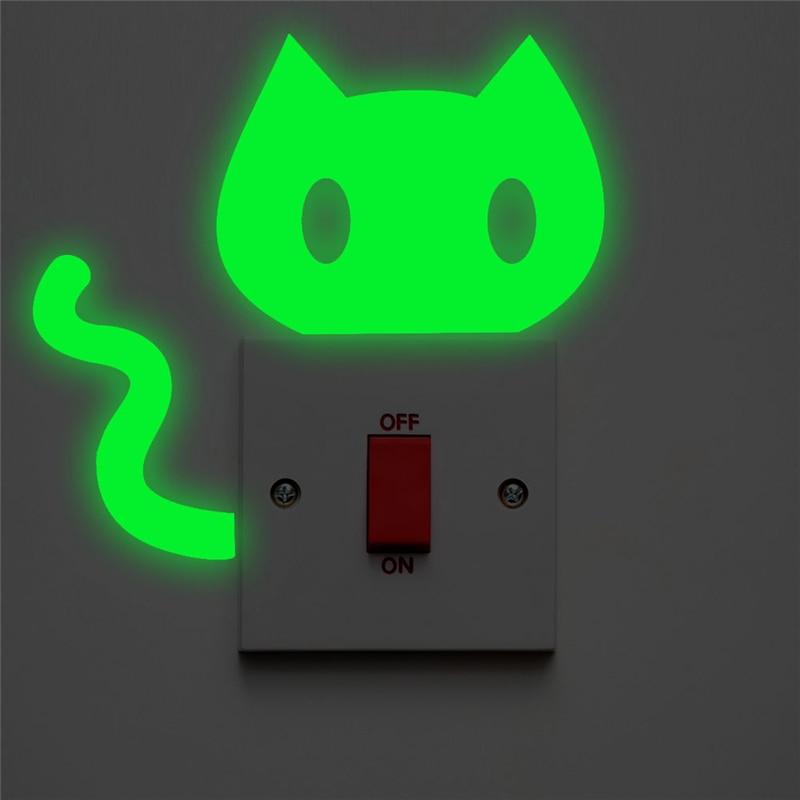 Cat Glow in the dark Sticker Cat Design Accessories Pet Clever 