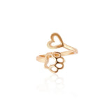 Cat Hollow Paw Ring Cat Design Accessories Pet Clever 