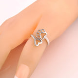Cat Hollow Paw Ring Cat Design Accessories Pet Clever 