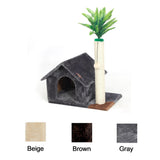 Cat House with Scratching Pole Cat Toys Pet Clever 