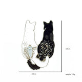 Cat Intertwined Tail Brooch Cat Design Accessories Pet Clever 