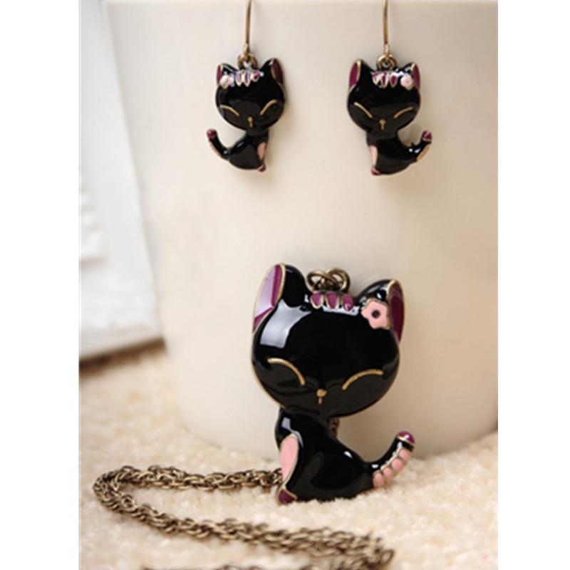 Cat Jewelry Set Cat Design Accessories Pet Clever 