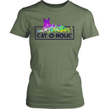 Cat-O-Holic T-Shirt Design T-shirt teelaunch District Womens Shirt Fresh Fatigue XS