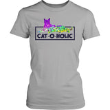Cat-O-Holic T-Shirt Design T-shirt teelaunch District Womens Shirt Silver XS