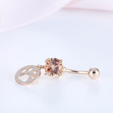 Cat Paw Dangle Belly Button Ring Cat Design Accessories Pet Clever Gold-color 