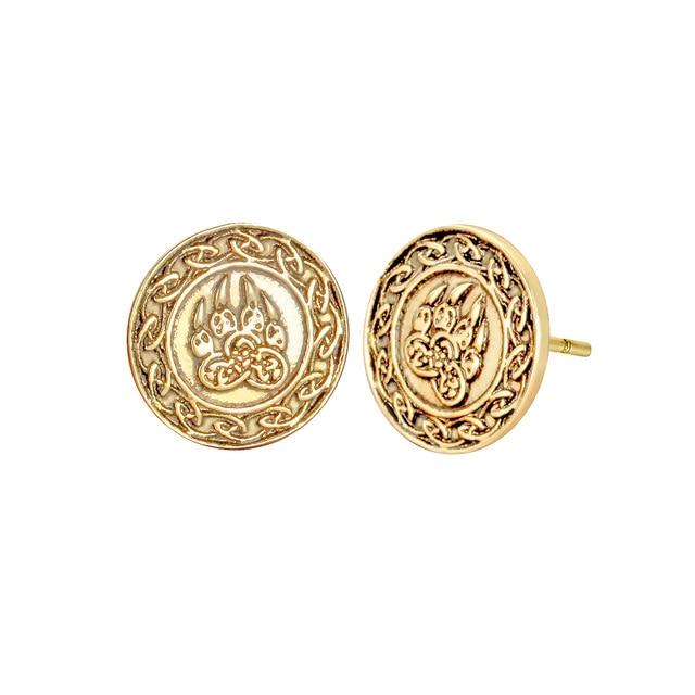 Cat Paw Earrings Cat Design Accessories Pet Clever Gold-color 