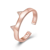 Cat Paw Ears Shape Adjustable Ring Cat Design Accessories Pet Clever Rose Gold 