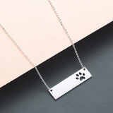 Cat Paw Necklace Cat Design Accessories Pet Clever Silver Plated 