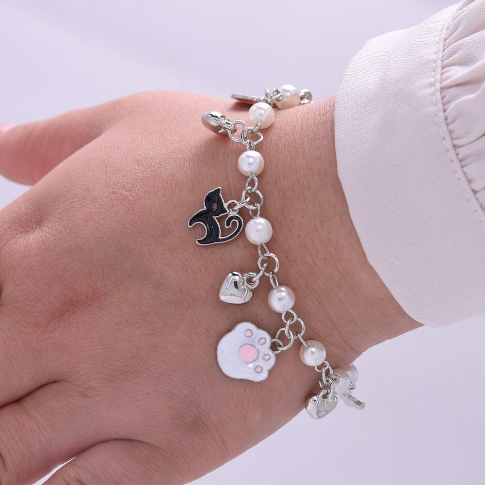 Cat Pearl Cat Claw Charm Bracelet Cat Design Accessories Pet Clever 