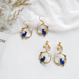 Cat Pendant Clip Earrings Cat Design Accessories Pet Clever 