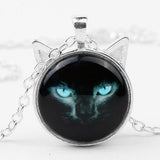 Cat Pendant Necklace Cats Jewelry Pet Clever ancient silver 