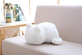 Cat Plush Cushion Pillow Cat Design Accessories Pet Clever white 