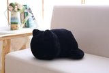 Cat Plush Cushion Pillow Cat Design Accessories Pet Clever black 